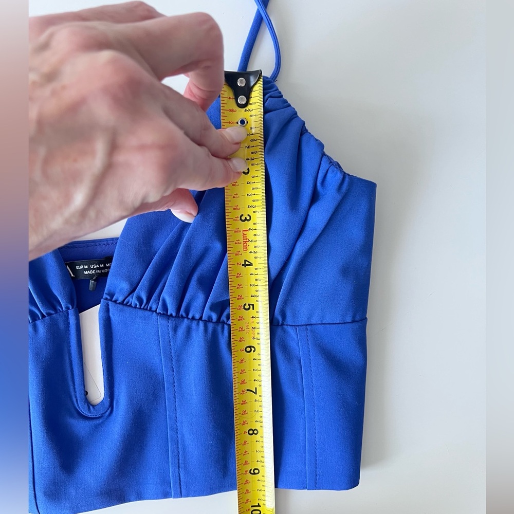 NWT Zara Royal Blue Cropped Bustier Tank Top 💙 - Picture 5 of 5